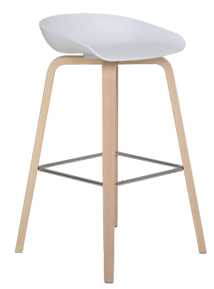Bar stool Akita - White