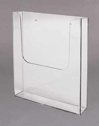 [1642] Brochure holder for wall, 1 pocket - Acrylic