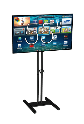 [2125] TV55" montert på gulvstativ(e)